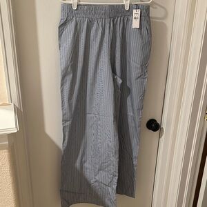 Express Women's Gray Striped Wide Leg Pants